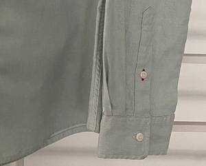 Chemise solide en coton 100% de qualité supérieure pour hommes, manches longues, teint en fil, respirant, séchage rapide, anti-rides, personnalisé - Product Image 4