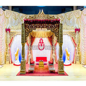 มันดาปงานแต่งงานแบบอินเดียสุดหรู เปิดตัวใหม่ ราคาประหยัด มันดาปพกพาได้ คุณภาพสูง พร้อมเสาไฟเบอร์ มันดาปาเมลเบิร์น - Product Image 1