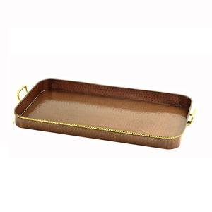 Bandejas para servir con acabado de cobre, bandeja para servidor de alimentos de la mejor calidad, Decoración de mesa de cena de Hotel en casa, bandeja para servir - Product Image 3