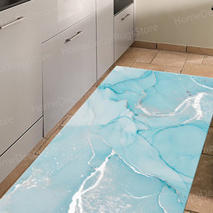 Turquoise Marble Printed <b>Rug</b> - Indoor Outdoor Home Decor,<b>Chenille</b> <b>Rug</b> - Product Image 4