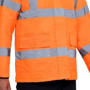 Chaquetas de alta visibilidad impermeables con diseño personalizado Low Moq, con cremallera, transpirables, de poliéster, reflectantes y personalizadas para el trabajo. - Product Image 4