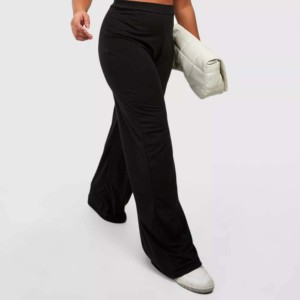 Pantalones Casuales Holgados de Pierna Ancha y Cintura Alta para Mujer, Estilo Urbano, de Poliéster/Algodón - Product Image 4