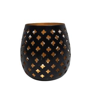 Bougie de style moderne ronde votive en fer de table de couleur or et ivoire - Product Image 5