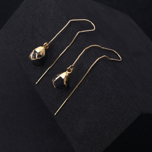 Diseño moderno Mohave cobre negro turquesa largo enhebrador pendiente latón amarillo chapado en oro caja cadena hilo con pendientes de aguja - Product Image 5