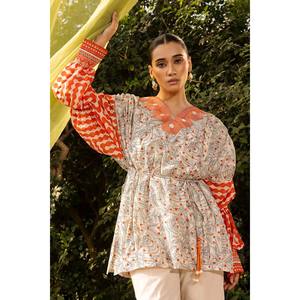 Traje de 3 Piezas para Mujer con Estampado Floral y Cuello Bordado CL-62150 - Product Image 2