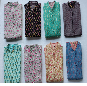 Chaquetas kantha Nehru hechas a medida, telas estampadas con bloques de algodón, disponibles en varios tamaños, ideales para reventa de ropa - Product Image 4