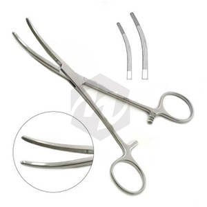 Pinzas de Carmalt de Rochester, pinzas quirúrgicas curvadas para mano izquierda, agarre de tejido, hemostasia, instrumentos médicos - Product Image 1