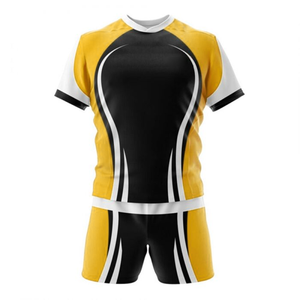 Conjuntos de uniformes de rugby cosidos para hombre hechos en Pakistán, diseño personalizado, transpirables, cómodos, profesionales, 100% poliéster - Product Image 4