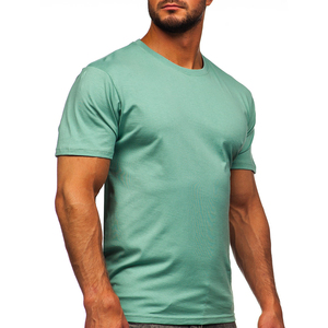 เสื้อยืดคอกลมแขนสั้นทรงเข้ารูปสำหรับผู้ชาย สีพื้น ผ้าเจอร์ซีย์คอตตอนระบายอากาศ เป็นมิตรกับสิ่งแวดล้อม สไตล์สตรีทแวร์ลำลอง - Product Image 5