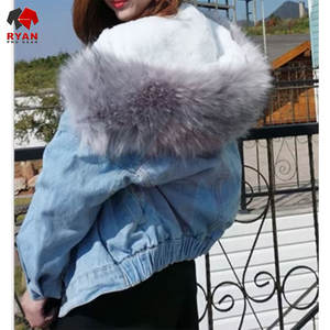 Veste en jean classique pour femme, fabriquée en tissu denim durable, avec une coupe confortable et un look élégant, avec fourrure - Product Image 6