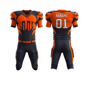 Ensemble d'uniformes complets personnalisés de football américain avec impression par sublimation Service OEM du fabricant de vêtements de l'équipe Vente en gros - Product Image 1