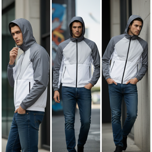 แจ็กเก็ตกันฝนสำหรับผู้ชายกีฬาอเมริกาโนผ้าฝ้าย100% กันน้ำขนาดใหญ่พิเศษสำหรับการล่าสัตว์กลางแจ้งโลโก้ออกแบบได้ตามต้องการ - Product Image 6