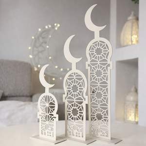 Farol Marroquí de Metal con Acabado Blanco en Forma de Media Luna con Intrincados Recortes, Brillo Cálido de Vela, Elegante Decoración Festiva para el Hogar, Regalo - Product Image 4
