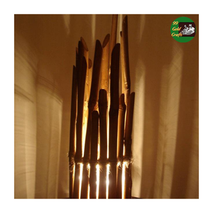 Lampe suspendue en bambou style fait à la main design écologique unique crée un éclairage pour les maisons, les stations balnéaires, les restaurants et l'intérieur décoratif et chaleureux - Product Image 1