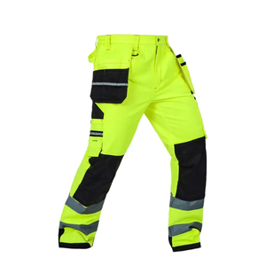 Unisex Fire Resistant Hi Visibility Polyester <b>Work</b> Pants Multifunctional Heavy Duty <b>Cargo</b> Industrial Mechanic Uniforms - Product Image 5