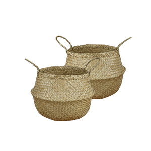 PANIER DE VENTRE EN GRAINE DE MER de haute qualité fabriqué à la main exportant du Vietnam pour le stockage de la lessive plantes Pots de fleurs et décoration intérieure - Product Image 1