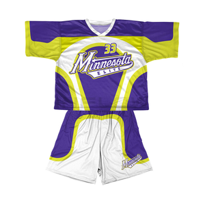 Uniforme de football américain Tissu polyester de haute qualité maillot de crosse imprimé avec logo Sublimation lacrosse Pinnies - Product Image 3