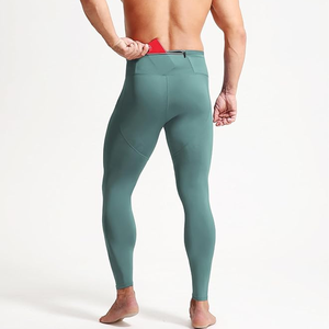 Mallas de gimnasio elásticas para hombre para Fitness, mallas ajustadas en blanco lisas para hombre en Color sólido, ropa de gimnasio de alta calidad, servicios OEM - Product Image 5