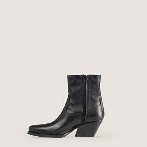 Janice Chic y elegante Altura del tobillo Botas tejanas Chic y elegante Diseño de botín Color negro - Product Image 2