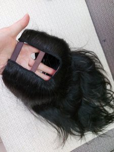 Cabello humano virgen gris 100% peluca con parte en U extensiones vietnamitas naturales rectas 22 y 24 pulgadas - Product Image 3