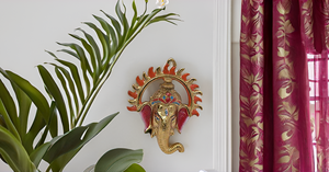 Estatua colgante de pared de aluminio Ganesha Idol para decoración del hogar Decoración de puerta o regalo para alguien - Product Image 6