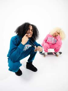 Sweat-shirt unisexe à logo personnalisé avec sweat-shirt à capuche court et ensemble de survêtements de jogging à jambe droite - Product Image 2