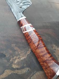 Venta al por mayor, pedidos a granel personalizados, OEM, ODM, servicio PRESTIGE BLADES, cuchillo de cocina con patrón de plumas de acero de Damasco - Product Image 5