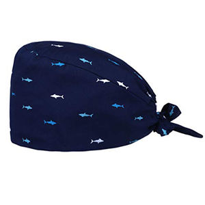 Gorro de enfermera Doctor Hospital Médico Scrubs Sombreros Algodón Tejido suave Gorros de enfermera Impresión Elástico Tieback Diseño Accesorio para mascotas - Product Image 1