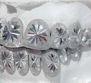 ตะแกรงกันฝุ่นเพชรสีขาวแบบกำหนดเองจี้เงินฮิปฮอปสเตอร์ลิง925ชุบทองและเครื่องลางฟรีตัดดัด - Product Image 2