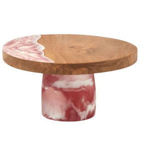 Présentoir à gâteau en résine époxy à design floral Présentoir à gâteau en résine pour mariage, hôtel et maison, pour tasse et gâteau, design et taille personnalisées - Product Image 2