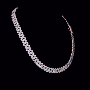 Collier chaîne cubaine en argent sterling de qualité supérieure plaqué or 10 carats résistant aux intempéries avec moissanite certifiée à prix raisonnable - Product Image 2