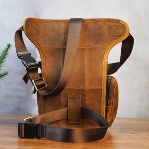 Dropship Retro Crazy Horse Riñonera de cuero de vaca genuino Moda vintage Riñonera de estilo vintage - Product Image 3