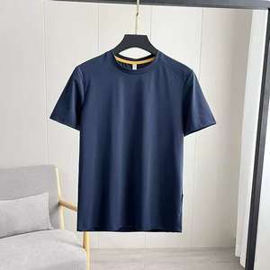 T-shirt décontracté personnalisé à manches courtes 100% polyester pour homme, course à pied, sport, fitness, gym, t-shirt uni - Product Image 3