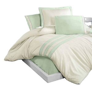 Juego de Ropa de Cama de Lujo de 6 Piezas, Tamaño King, Satén de Algodón, Funda de Edredón XL, Sábana Ajustable y Fundas de Almohada a Rayas para Uso Doméstico - Product Image 1