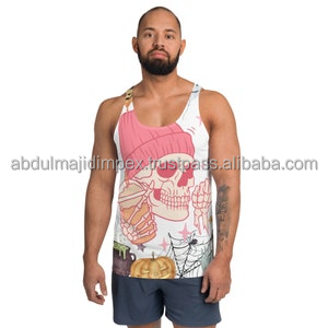 Personalizar Logo Tank Top Verano Sin mangas Transpirable Slim Gym Fitness Wear Chaleco Gym Tank Top para hombres en varios colores - Product Image 5