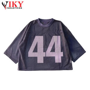 Camiseta de fútbol de talla grande para hombre, camiseta retro con estampado de cuello en V de secado rápido, camiseta cuadrada de fútbol de gran tamaño, camiseta de baloncesto para hombre VIKY IND - Product Image 5