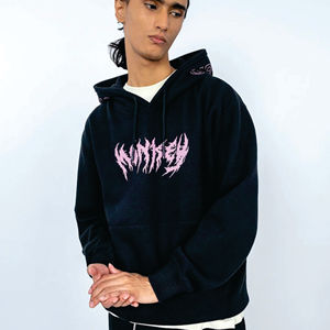 Hiver Basic Hoodies Hommes Haute Qualité Solide Couleurs Contrastées Pull Blanc Unisexe Design Personnalisé Brodé Basics Hoodie - Product Image 3