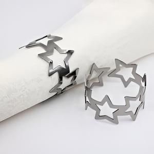 แหวนผ้าเช็ดปากสีทองแบบคลาสสิกสำหรับร้านอาหารของบ้านและงานแต่งงาน - Product Image 3