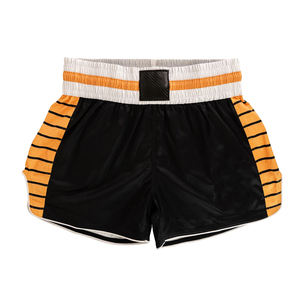 กางเกงมวยไทยสีดำเอวสูง กางเกงศิลปะการต่อสู้ กางเกงคิกบ็อกซิ่ง ผ้าสเตรช ออกแบบลายพิมพ์ตามสั่ง - Product Image 3