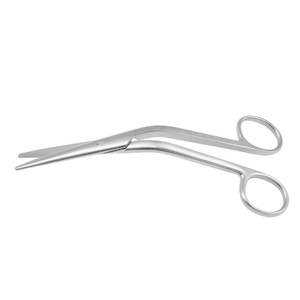 Ciseaux chirurgicaux Fomon ENT et d'enucléation, ciseaux dorsaux à pointe acérée angulaire, 14 cm, en acier inoxydable, manuels - Product Image 1