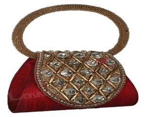 <b>Wedding</b> Evening <b>Clutch</b> Women <b>Clutch</b> Bag embroidery <b>wedding</b> Potali Bag Party Light Handbag Handmade Fashionable Style - Product Image 1