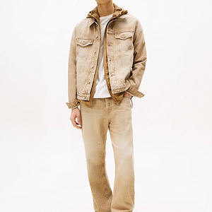 Streetwear, vestes pour hommes en denim à la mode à l'allure dégradée avec logo personnalisé et marque privée OEM à prix d'usine - Product Image 3