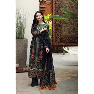 Ensemble de costume Karandi brodé pour femmes avec châle et pantalon - ZAIB - 3 pièces - Product Image 2