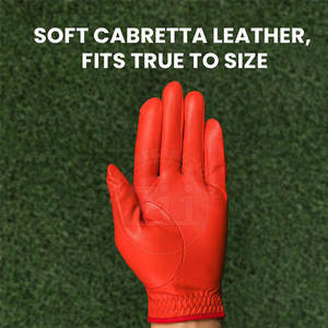 Gants de golf en cuir ajustables pour sports de plein air, protection UV, respirants, légers, logo personnalisé, haute qualité - Product Image 3