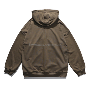 Sudadera con Capucha de Fabricante, Alta Calidad, Algodón Francés Terry, Unisex, Hombros Caídos, Estilo Urbano, Cierre de Cremallera, Impresión de Logotipo Personalizado, Sudadera con Capucha para Hombre - Product Image 3