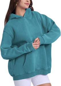 Sweat à capuche personnalisé lourd 100% coton de haute qualité pour les femmes streetwear fabrication de vêtements décontractés de mode - Product Image 3