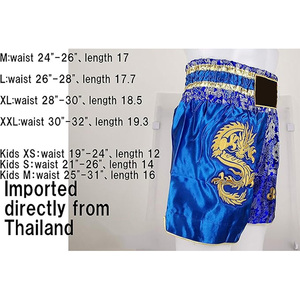 Shorts de boxe thaïlandaise Muay Satin taille haute, imprimé numérique doré, MMA, kickboxing, trunks de combat, logo frontal, vêtements d'arts martiaux, OEM - Product Image 6