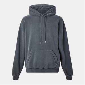 Sweat à capuche streetwear surdimensionné pour hommes sweat à capuche uni de couleur unie avec cordon de serrage réglable avec poches avant pour un usage quotidien - Product Image 6