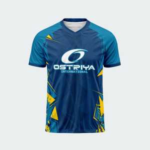 Camiseta de Fútbol Ostriya Internacional para Hombre, Cuello en V, Manga Corta, Poliéster que Absorbe la Humedad, Ajuste Atlético, Ropa Deportiva para Todas las Temporadas - Product Image 2