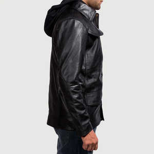 Chaqueta de Invierno para Hombre de Diseño Superior, Cuello Alto, Manga Larga, 100% Cuero de Alta Calidad, Impermeable, Logotipo Personalizable, Razonable - Product Image 6